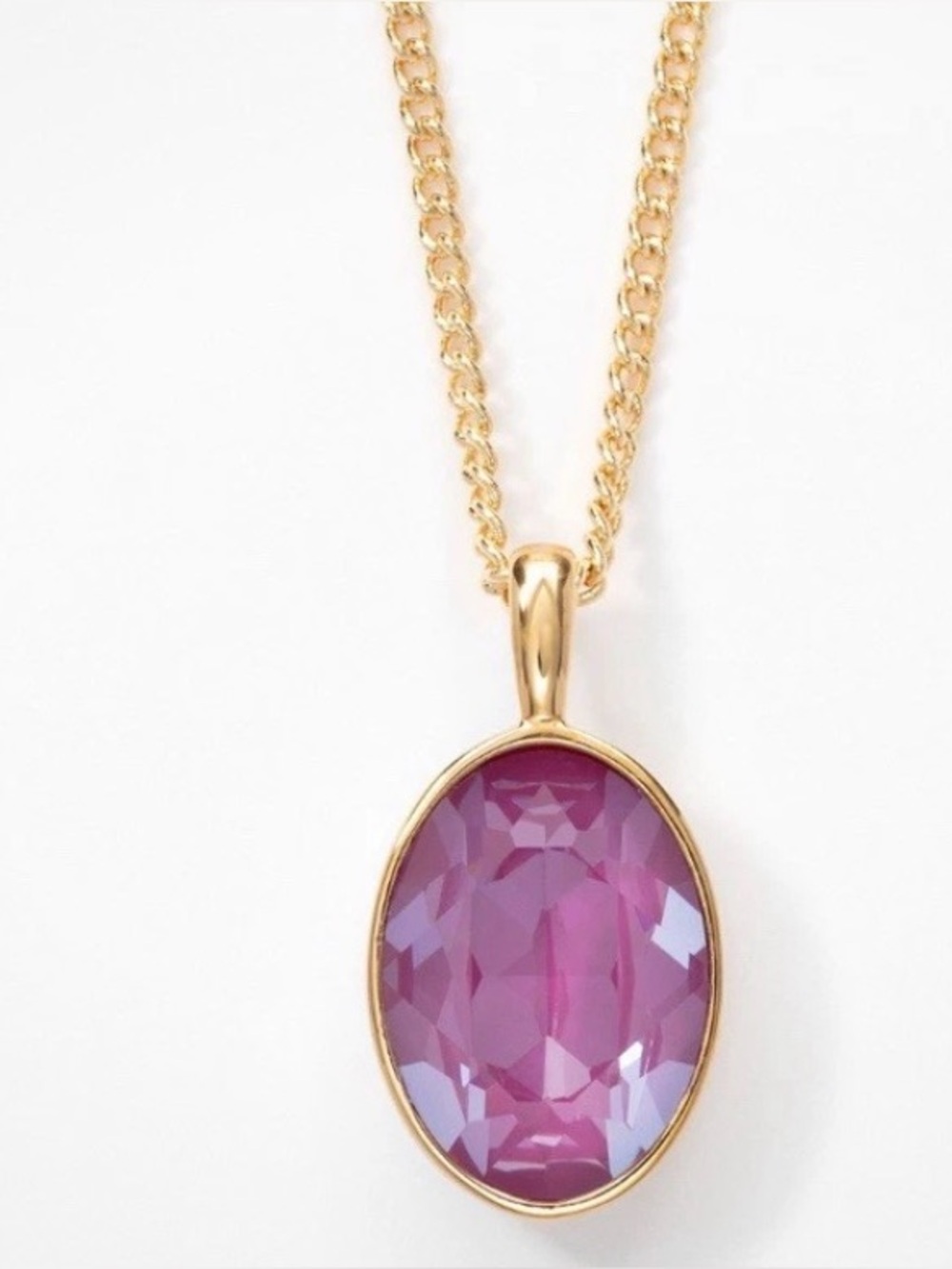 Touchstone Crystal Golden Orchid pear drop necklace BNIB amazing Swarovski color